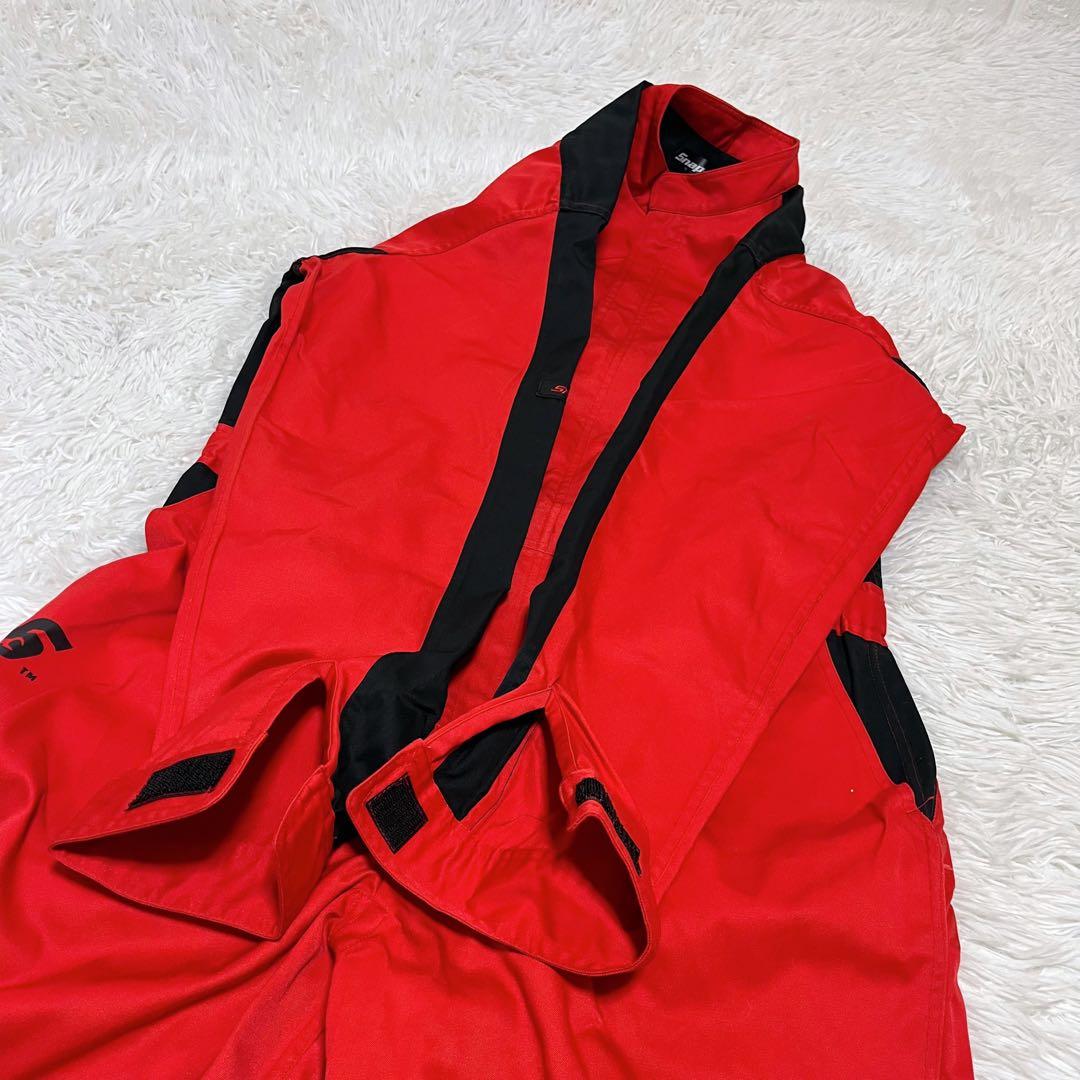 美品 スナップオン 3L オーバーオール 作業着 作業用 つなぎ レッド