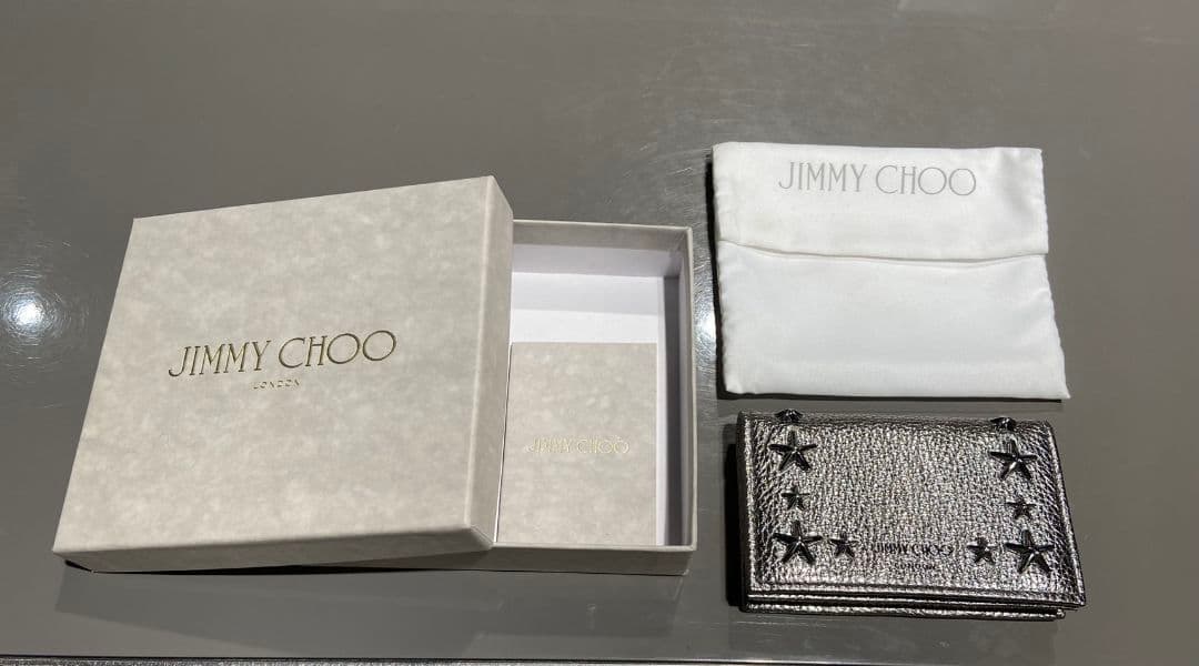 JIMMY CHOO シルバー 星型スタッズ 名刺入れ