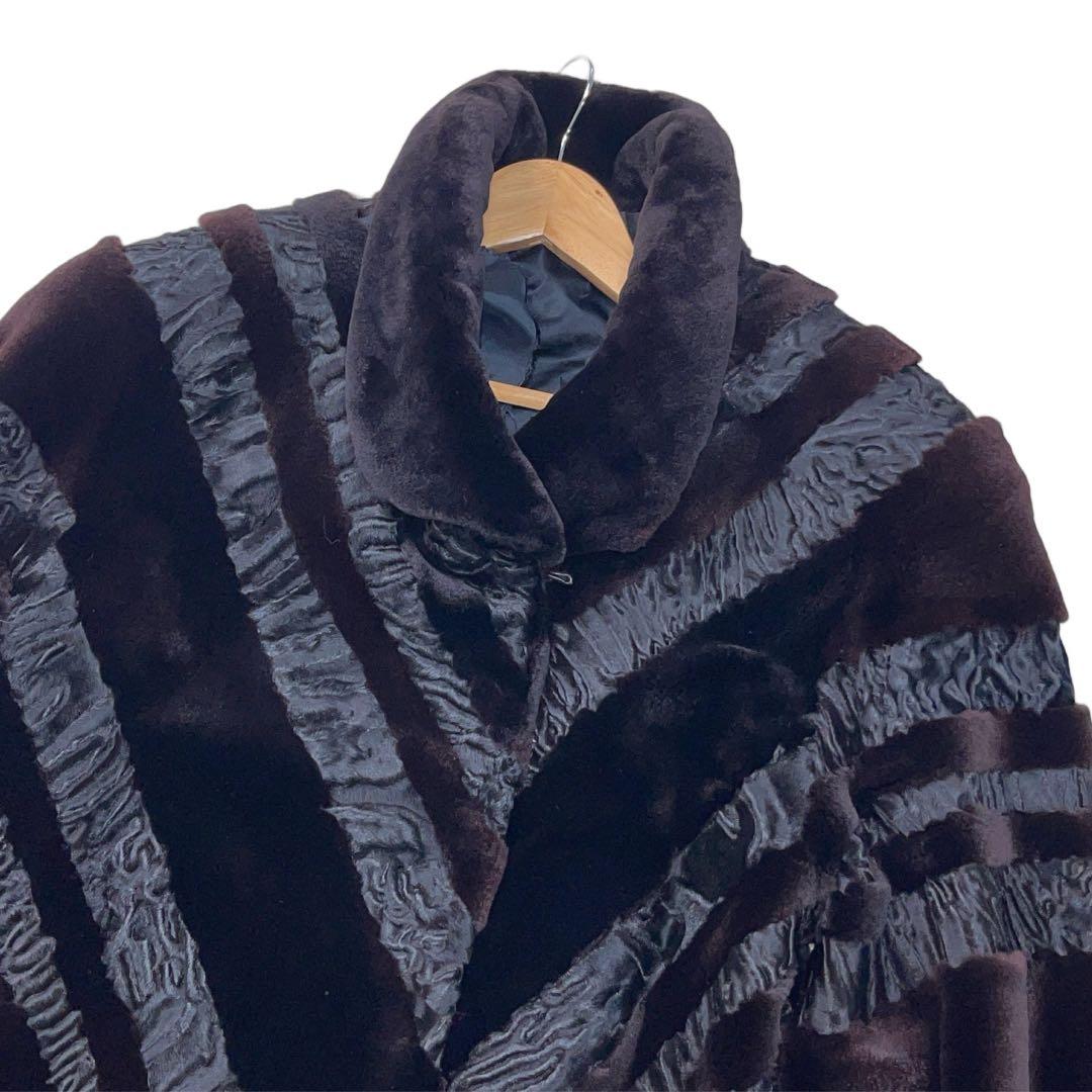 総丈89cm　裾周り192cm　ギラロッシュ　シェアードミンク　ファーコート