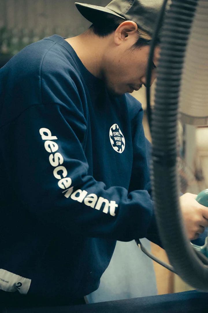 DESCENDANT VORTEX CREW NECK 即完品　ネイビー