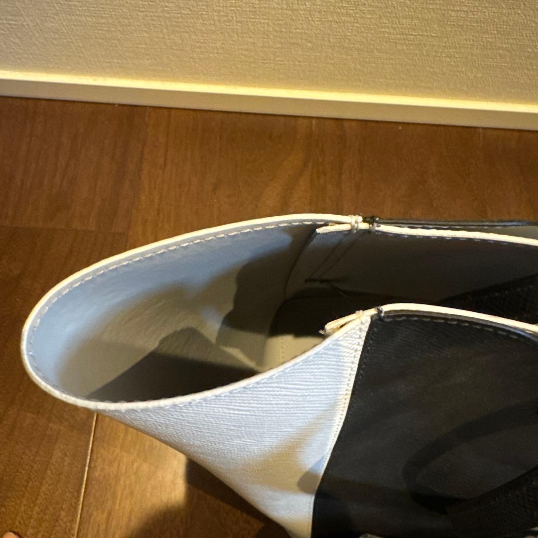 【美品】FURLA トートバッグ ファンタジア黒/白バイカラー