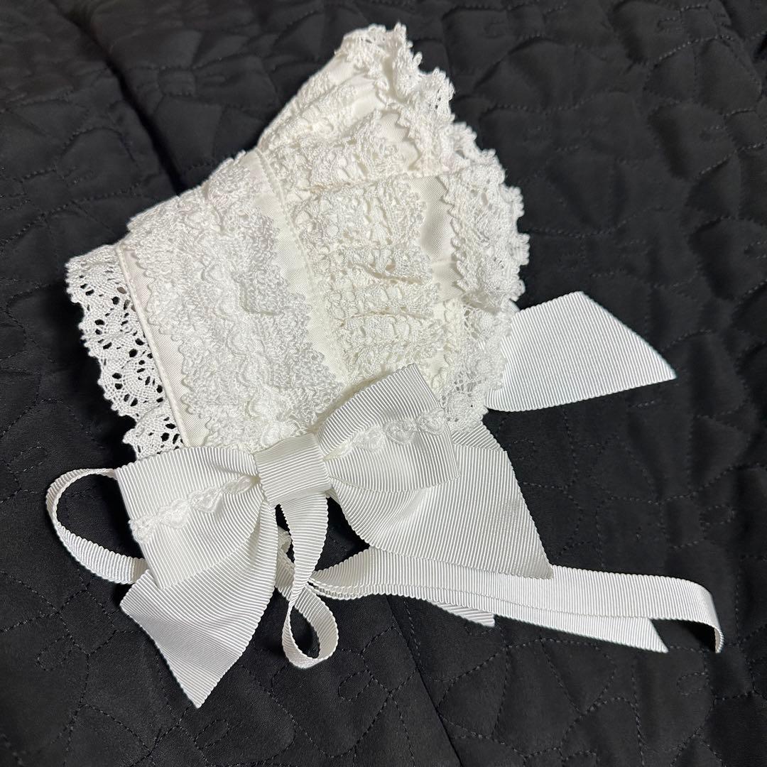 babythestarshinebrightホワイトフリルリボヘッドドレス