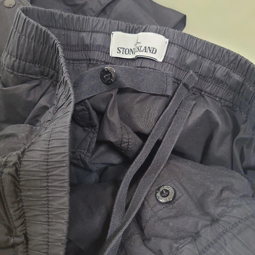 stone 黒 ストーンアイランド w34 カーゴパンツ ブラック