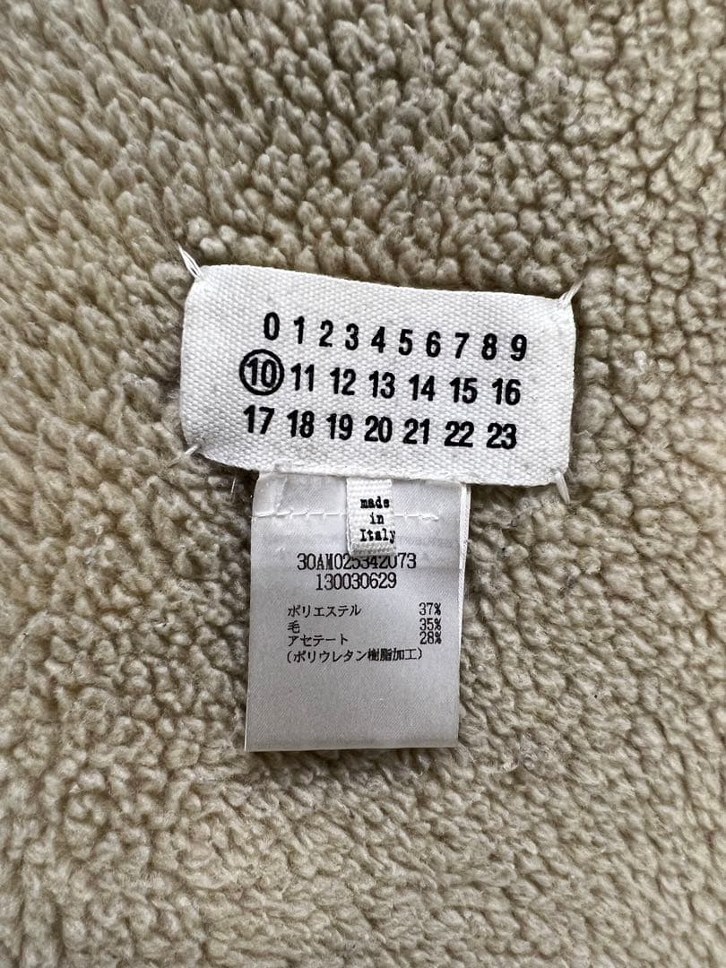 メゾンマルジェラ　フェイクムートンフーデッドコート　ダッフルコート 48 美品