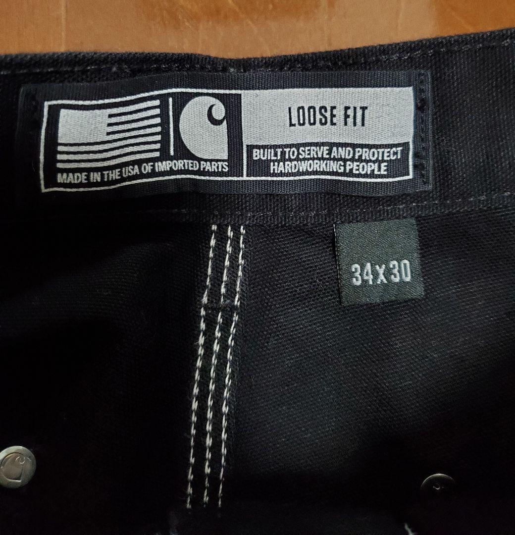Carhartt ダブルニー BLACK W34xL30