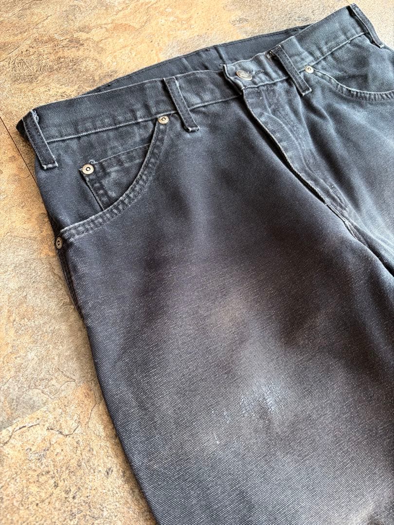 90s Dickies ディッキーズ ダックペインターパンツ ブラックフェード