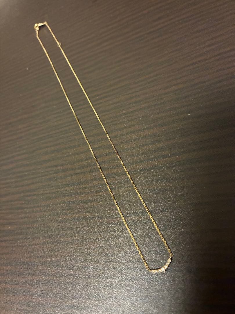 ⭐︎あさ⭐︎アガット k10ダイヤモンドネックレス 伊勢丹購入 証明書付