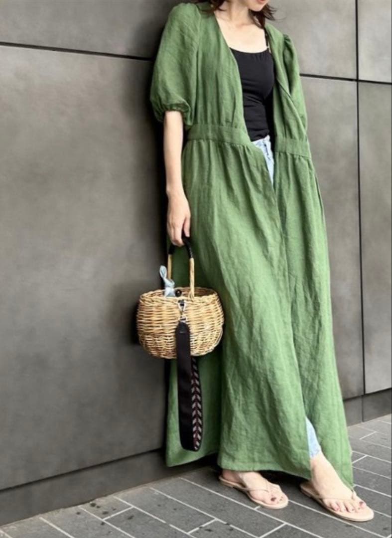 リネンカシュクールワンピース