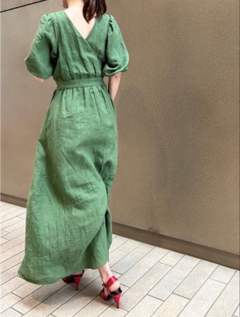 リネンカシュクールワンピース