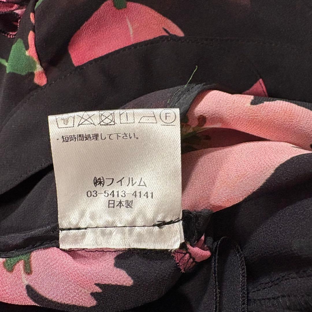 美品✨ダブルスタンダード　クロージング　パウダーシフォンポピー柄ワンピース