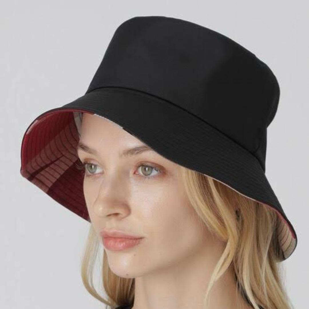 ブルーレーベルクレストブリッジ　バゲットハット　黒　UVカット