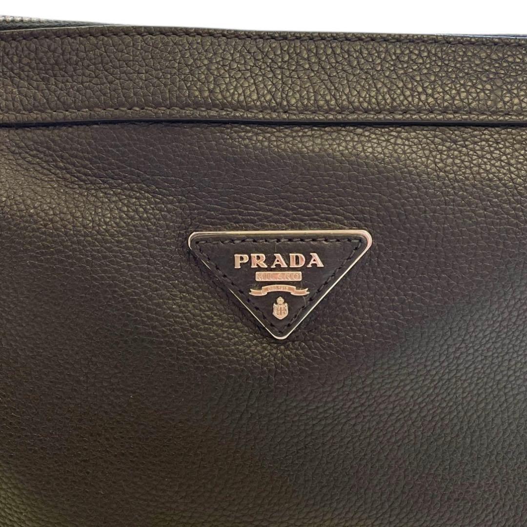 【未使用級】PRADA プラダ ショルダーバッグ レザー ブラック 黒