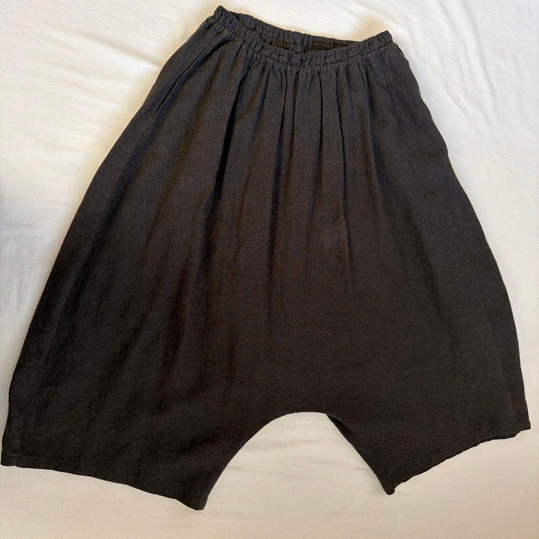 ネストローブnest robeリネンウール✨ダークグレー✨サルエルパンツ