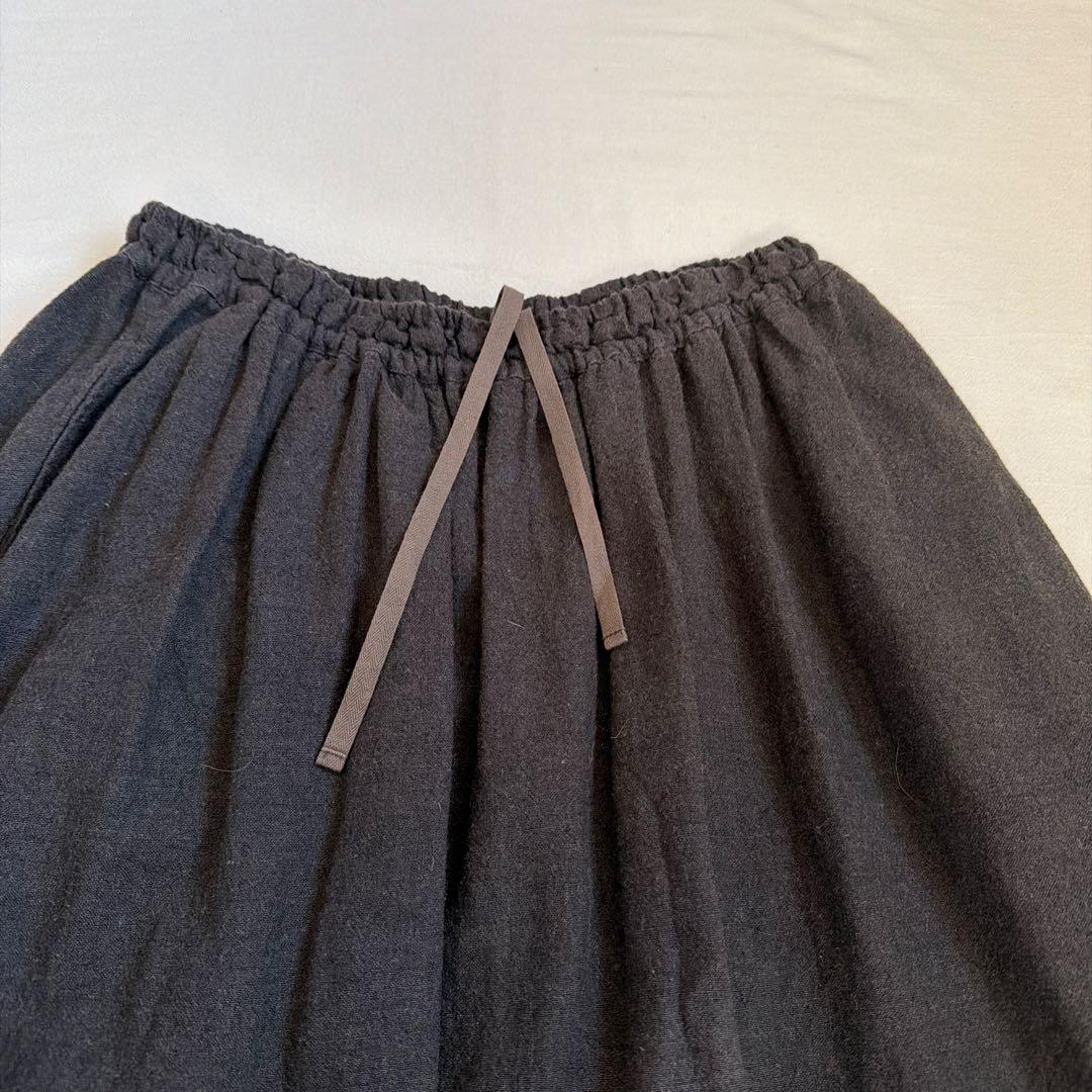 ネストローブnest robeリネンウール✨ダークグレー✨サルエルパンツ