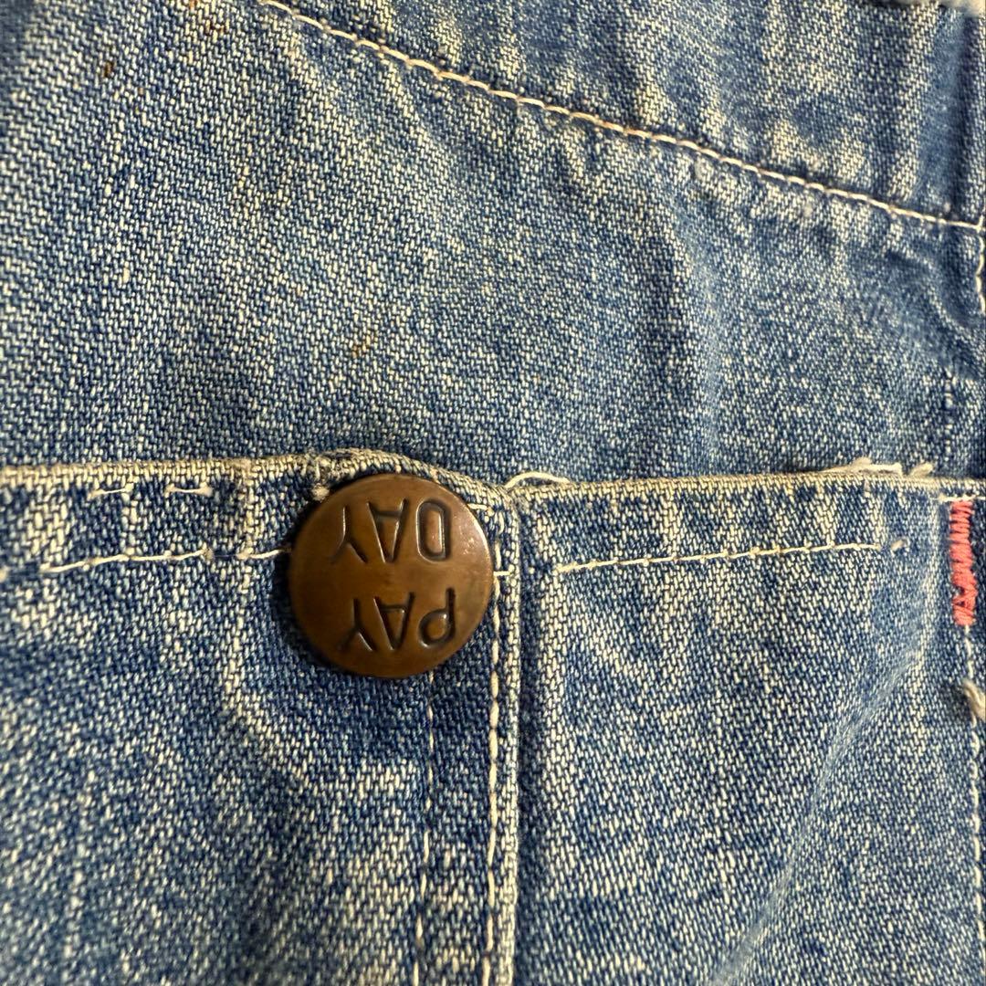 40s PAYDAYオーバーオール W108cm ビンテージ デニム