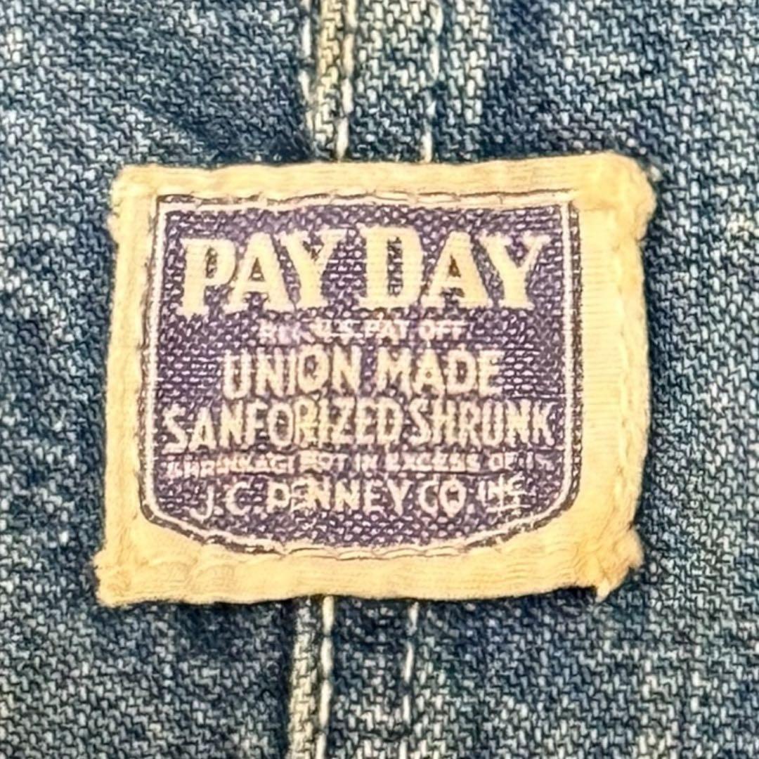 40s PAYDAYオーバーオール W108cm ビンテージ デニム