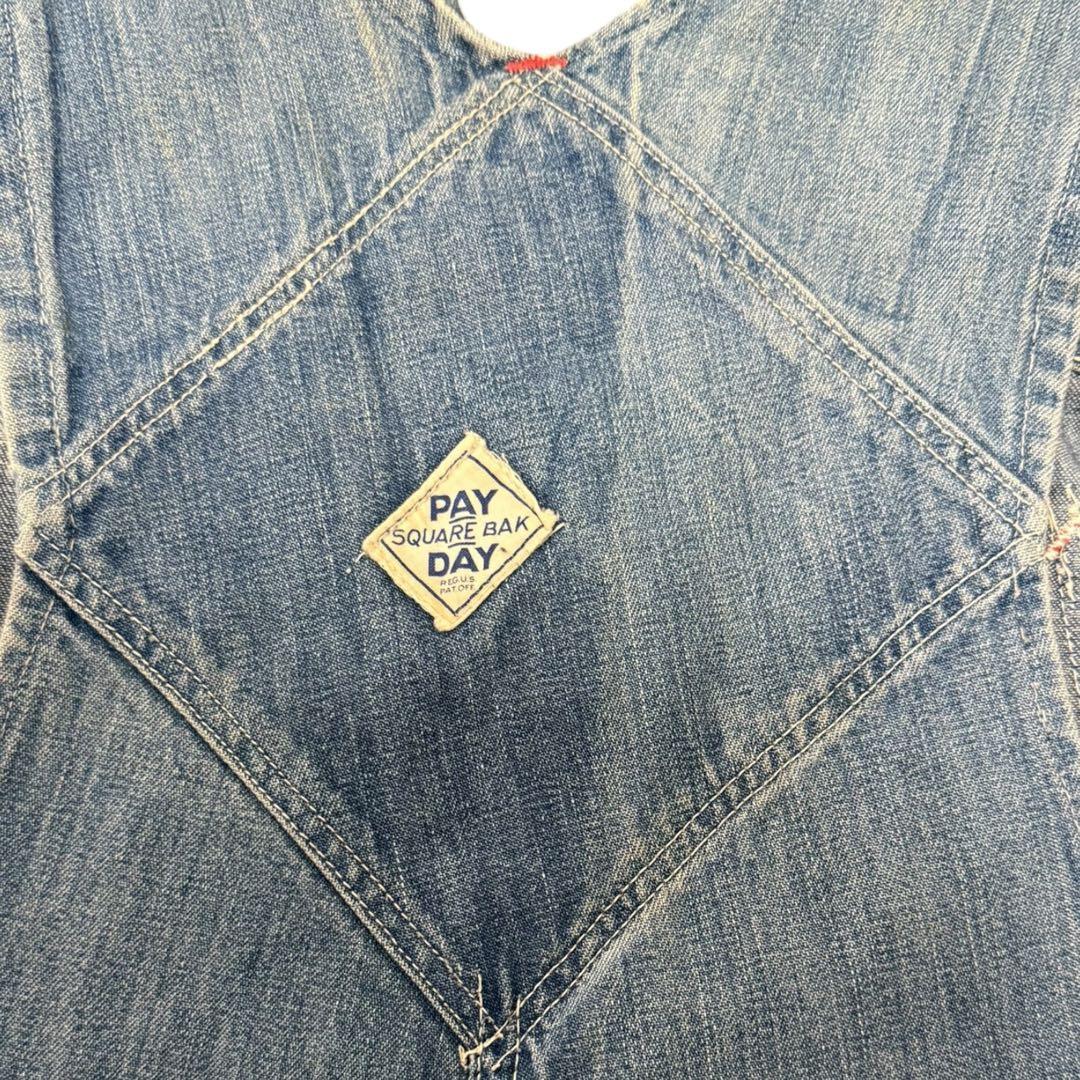 40s PAYDAYオーバーオール W108cm ビンテージ デニム