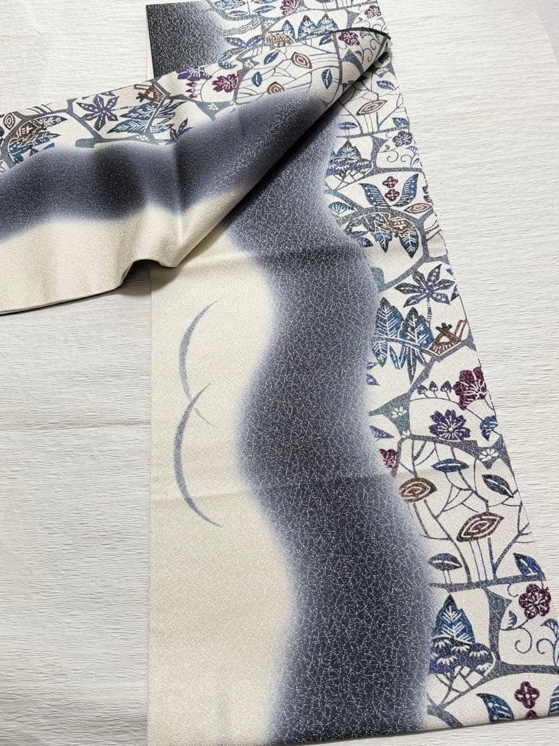 m-80 京友禅 紅型染 名古屋帯 正絹 極美品