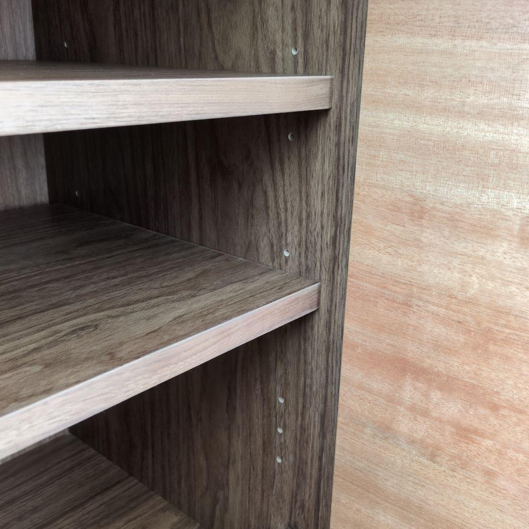 【美品】無印良品　木製キャビネット　木扉　ウォールナット