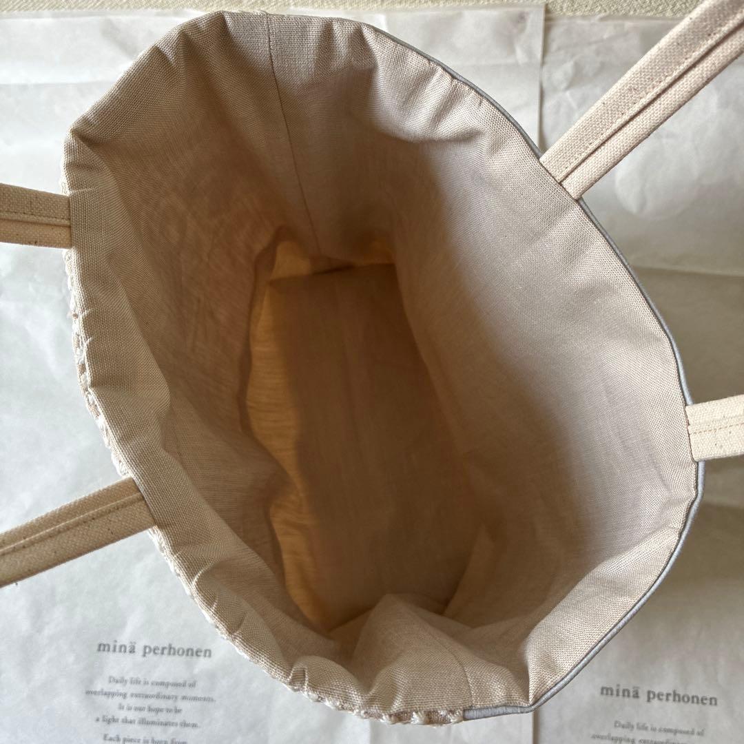 ミナペルホネン 生地使用　hana kaze/forest tileお散歩トート