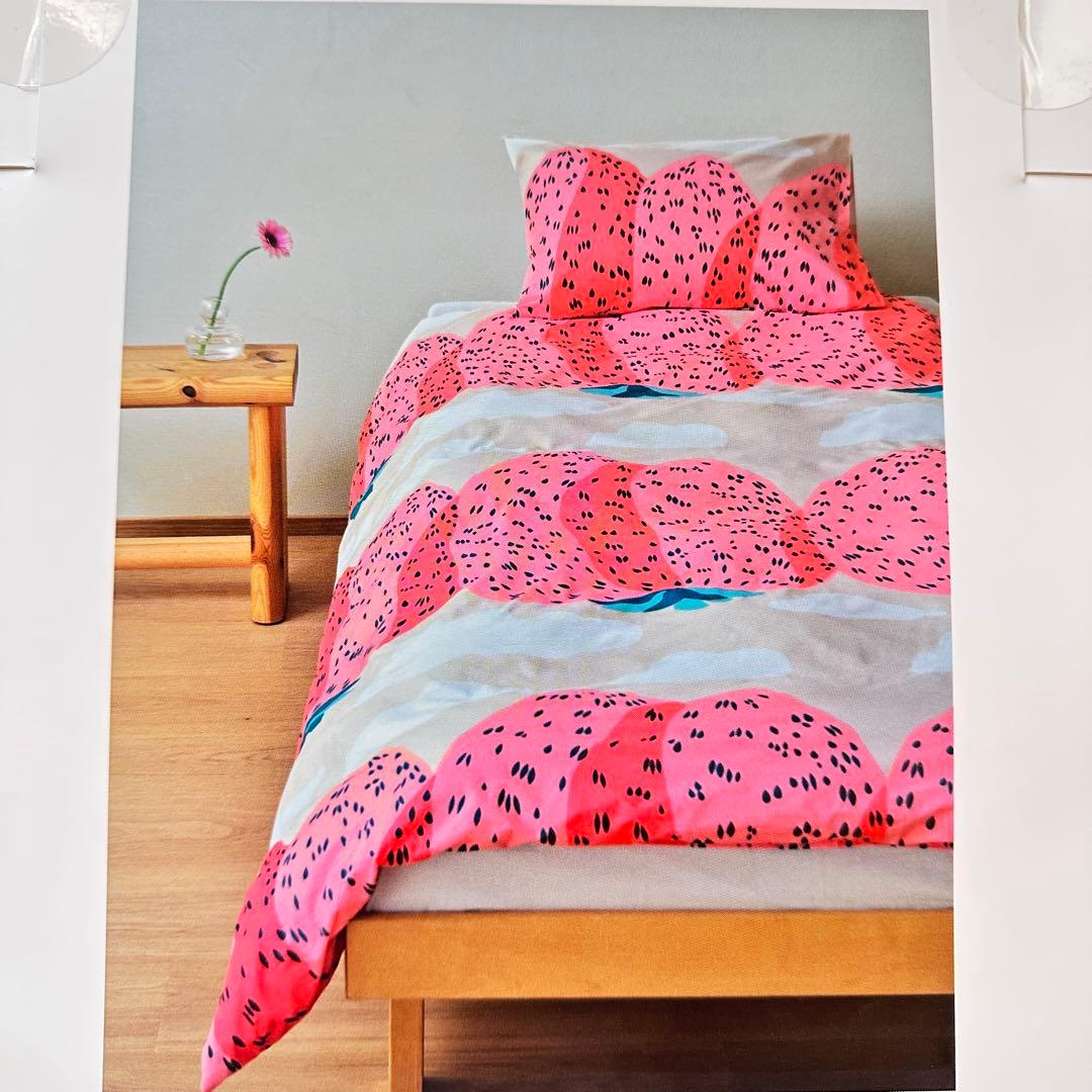 マリメッコ　Kスーパー限定　マンシッカヴォレット　ベッドカバー&ピロー