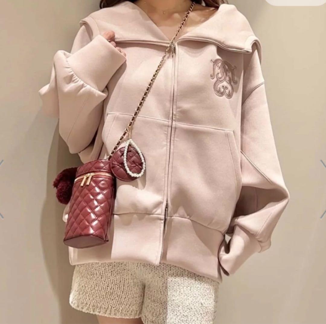 新品未開封品　SNIDEL ボリュームパーカー　ピンク　ラメ