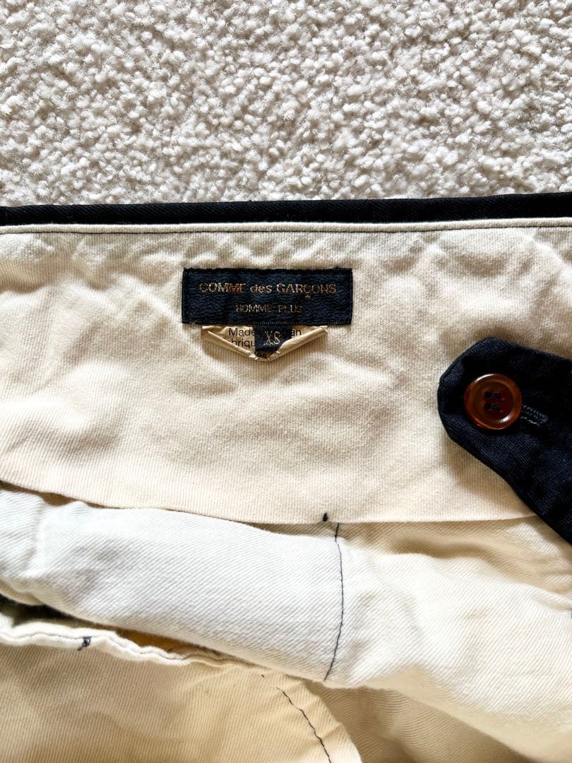 COMME des GARCONS homme plus ポリエステル縮絨パンツ