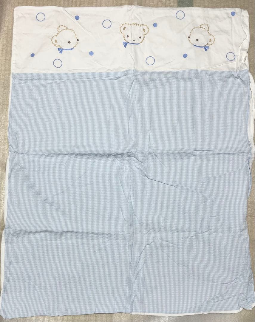 ファミリア ベビー 羽毛布団＆カバー セット　水色