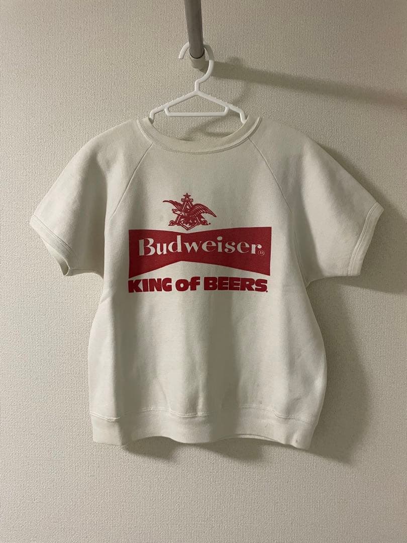 60s 70s budweiser 染み込みプリント　ヴィンテージ スウェット