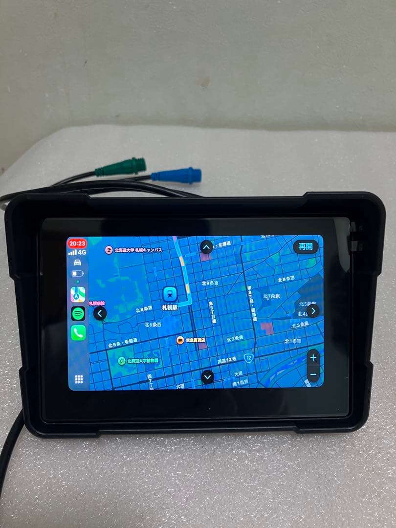 バイク用 防水 ポータブル ディスプレイオーディオ 前後カメラ録画付き ドラレコ