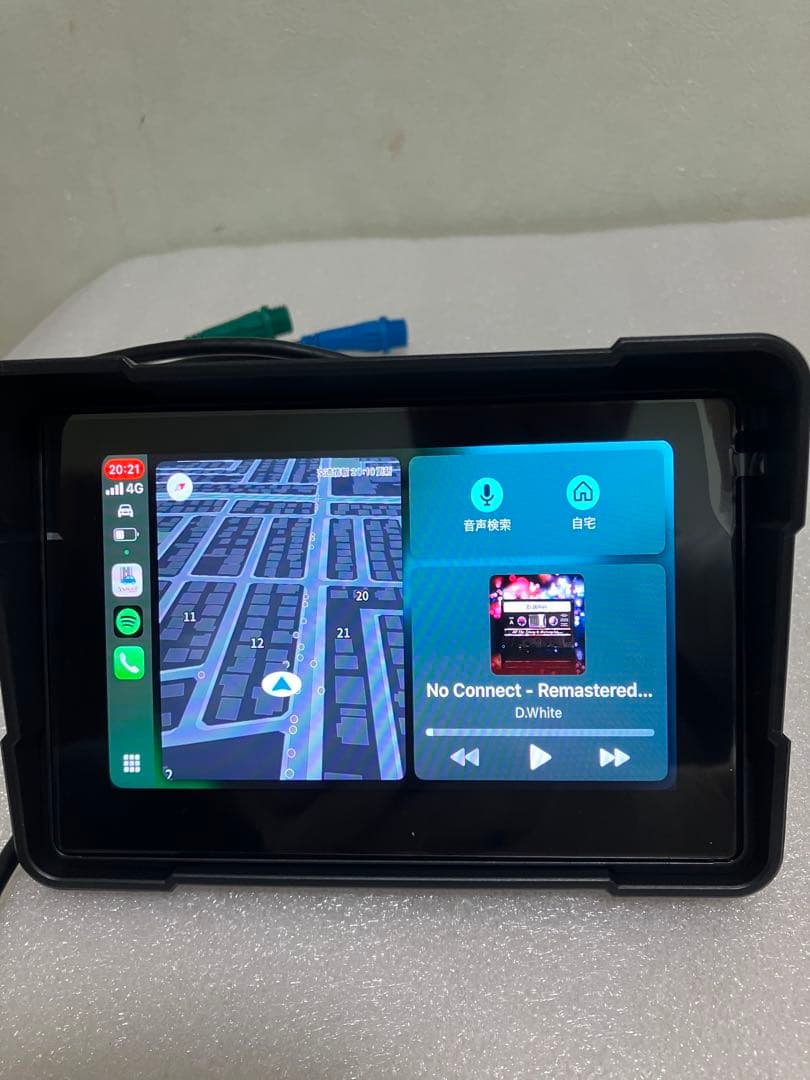 バイク用 防水 ポータブル ディスプレイオーディオ 前後カメラ録画付き ドラレコ