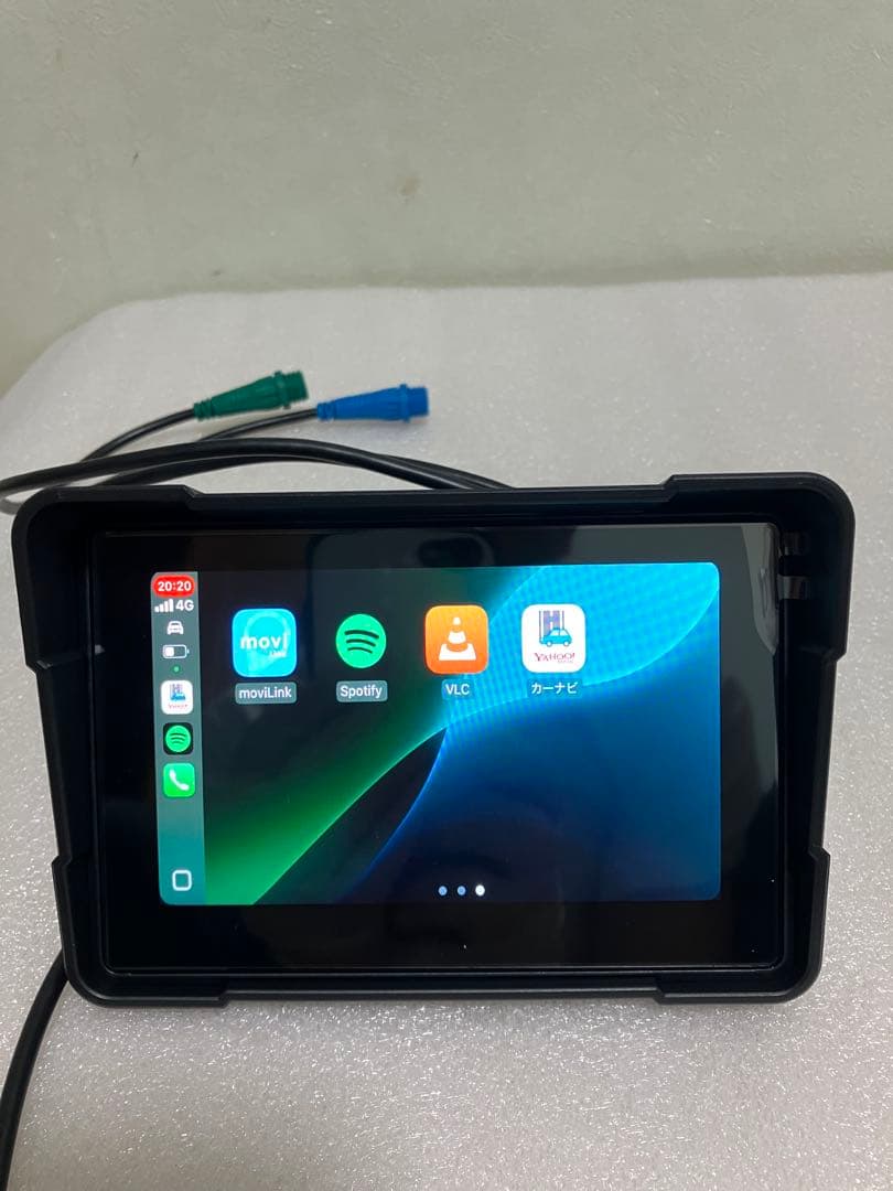 バイク用 防水 ポータブル ディスプレイオーディオ 前後カメラ録画付き ドラレコ