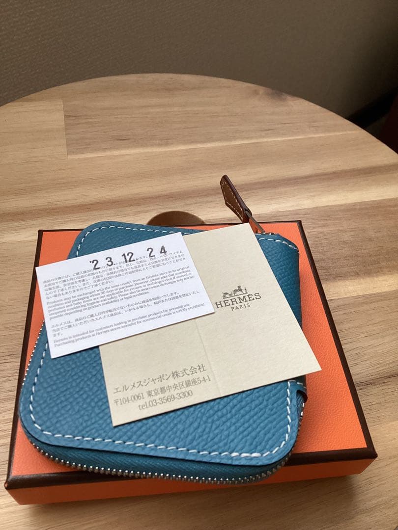 未使用　HERMES アザップケース　 ブルージーン　値下げしました