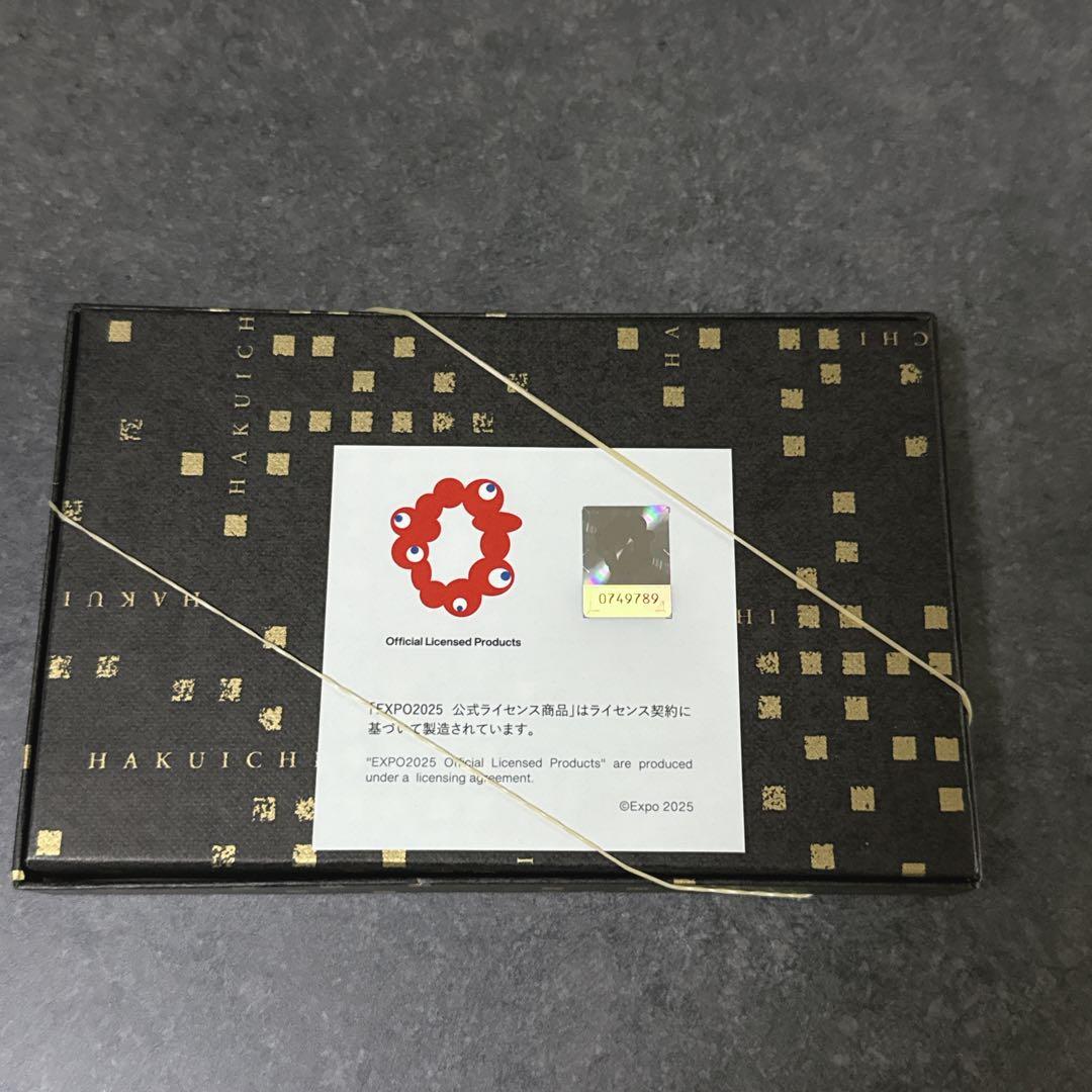 ミャクミャク 金箔 ガラストレー 神奈川沖浪裏 箔名画 葛飾北斎　大阪万博