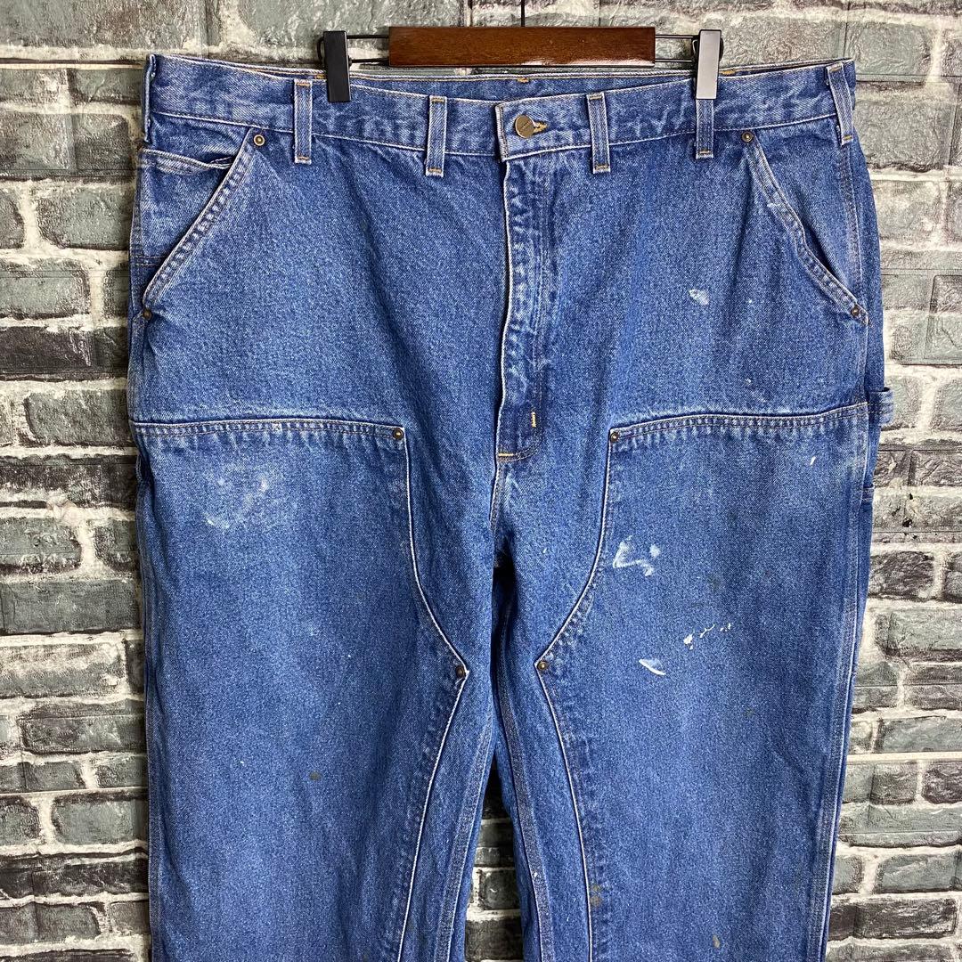 カーハート☆デニムパンツ ダブルニー バギー w44 古着 メキシコ製 hw1