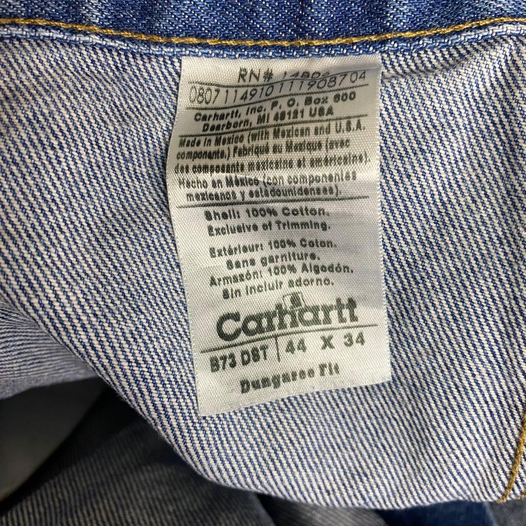 カーハート☆デニムパンツ ダブルニー バギー w44 古着 メキシコ製 hw1