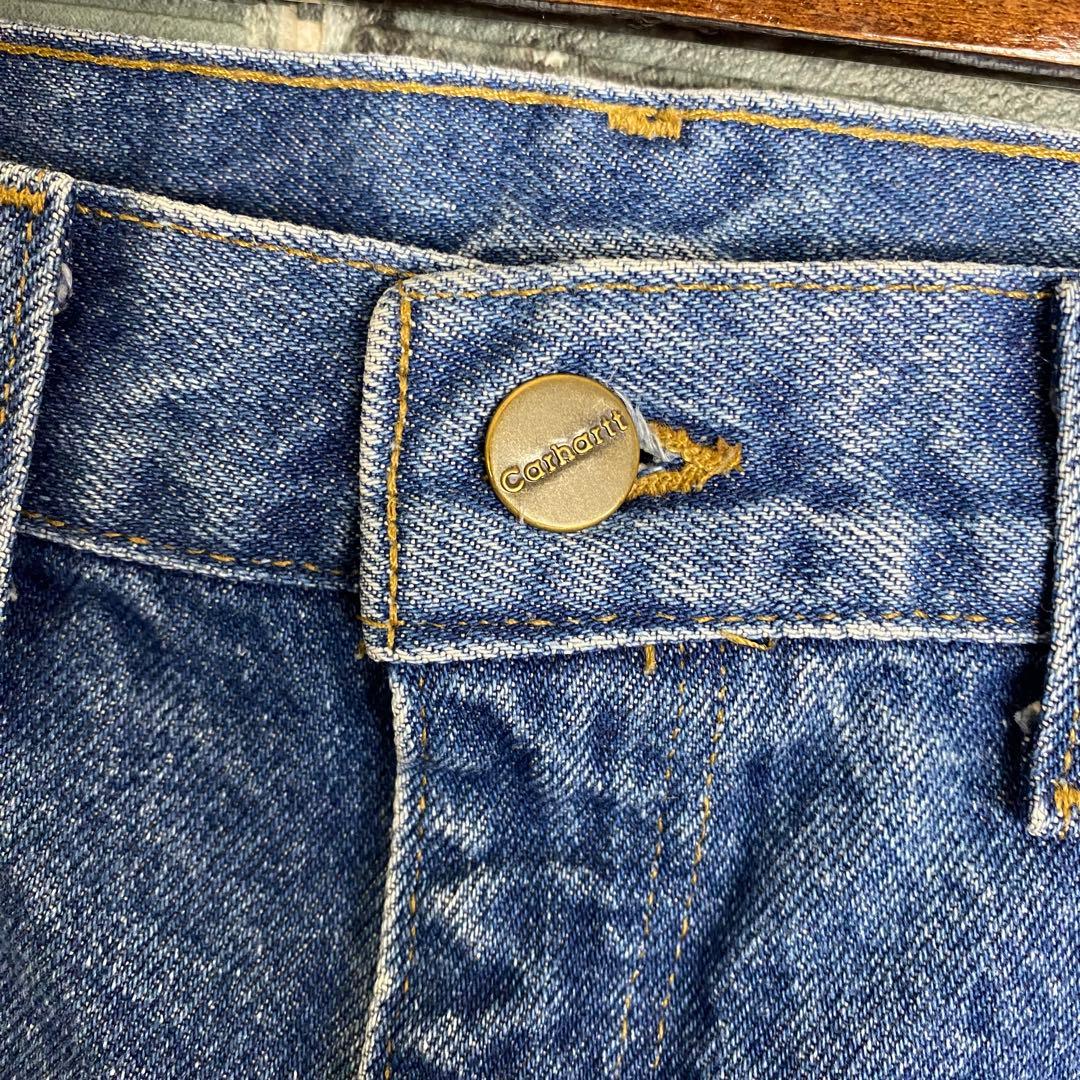 カーハート☆デニムパンツ ダブルニー バギー w44 古着 メキシコ製 hw1