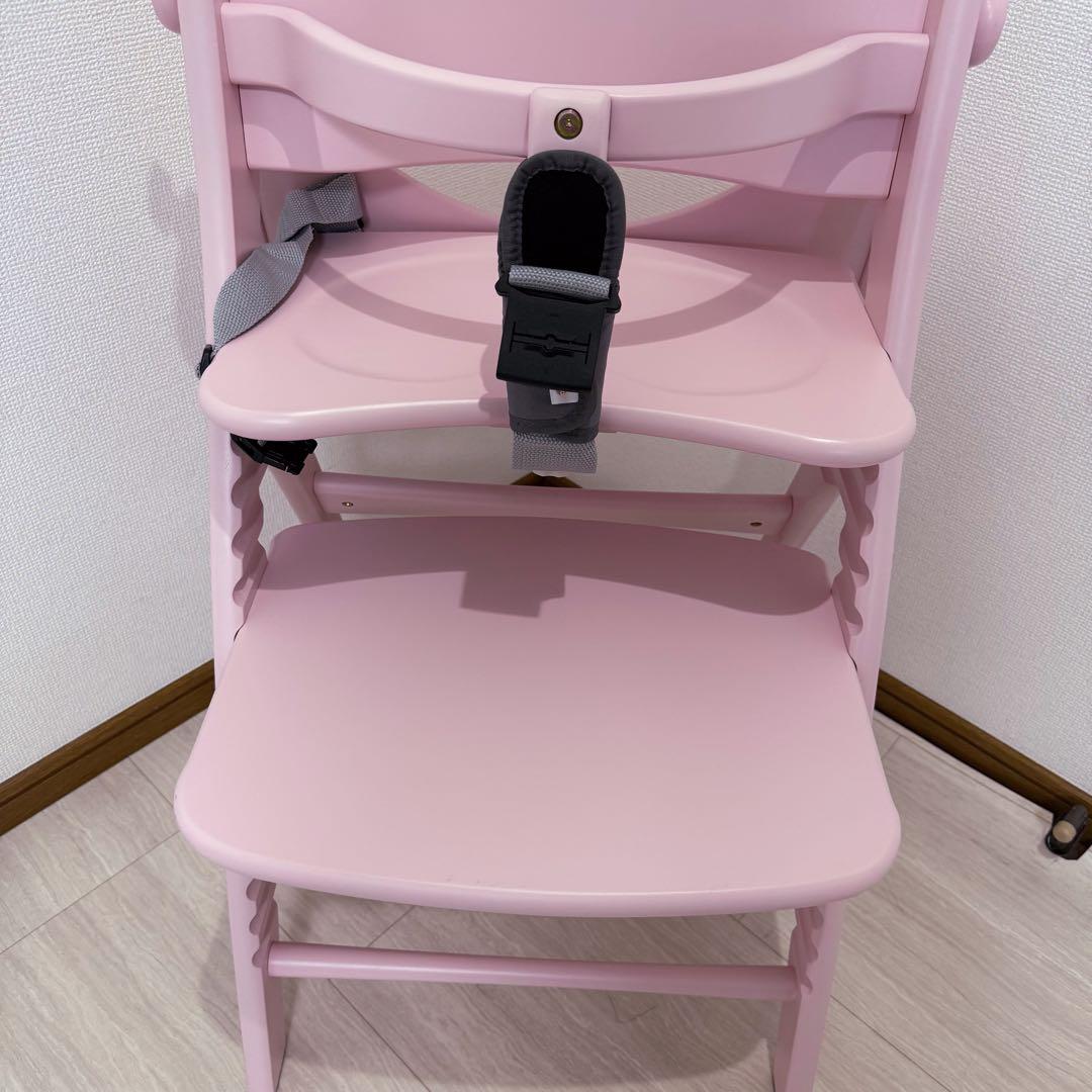 【使用期間短】大和屋 アッフルソルベチェア ピーチ ベビーチェア