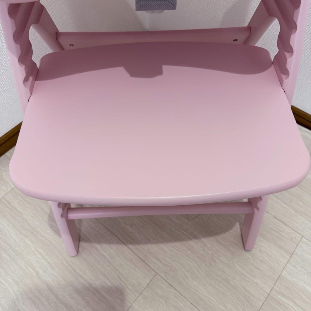 【使用期間短】大和屋 アッフルソルベチェア ピーチ ベビーチェア