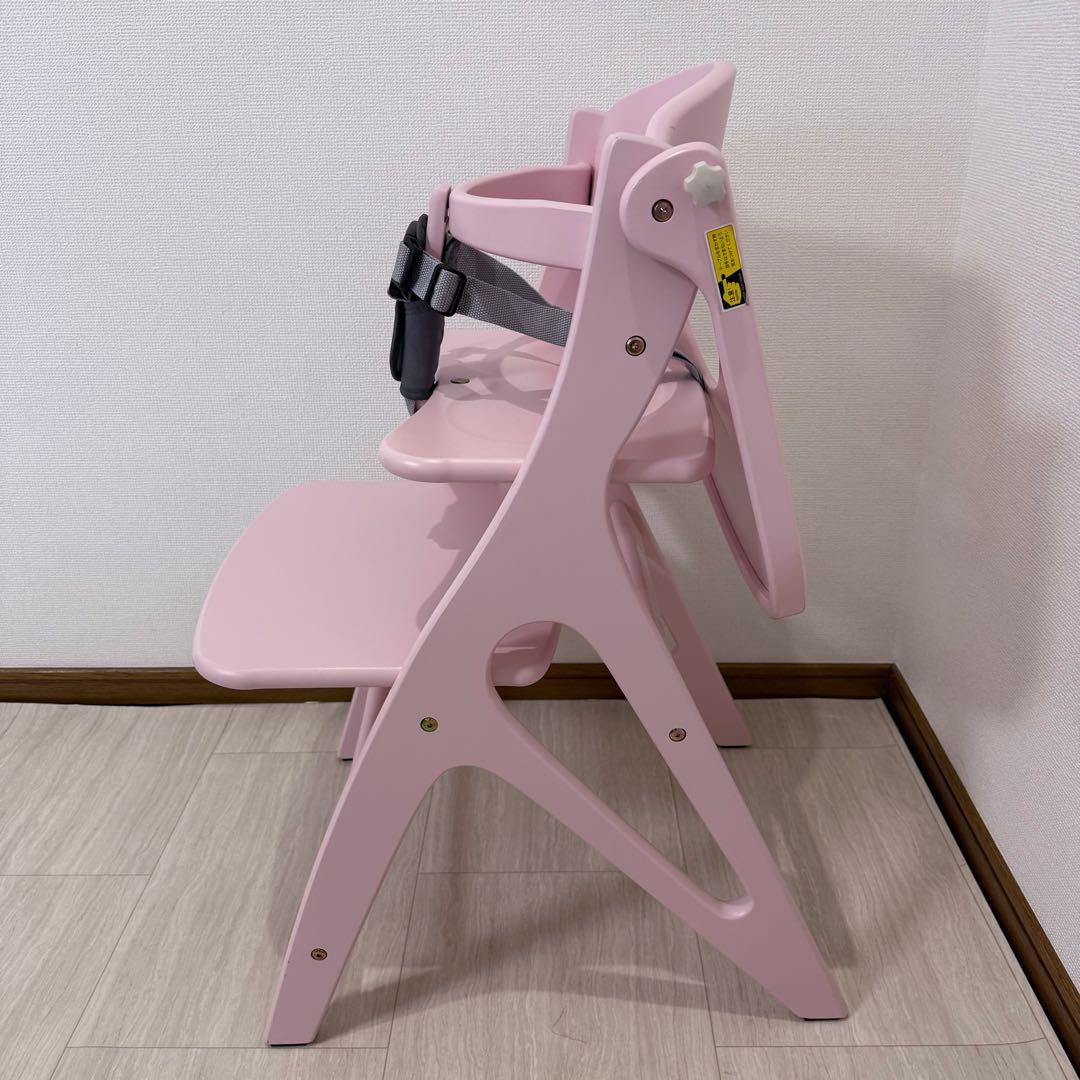 【使用期間短】大和屋 アッフルソルベチェア ピーチ ベビーチェア