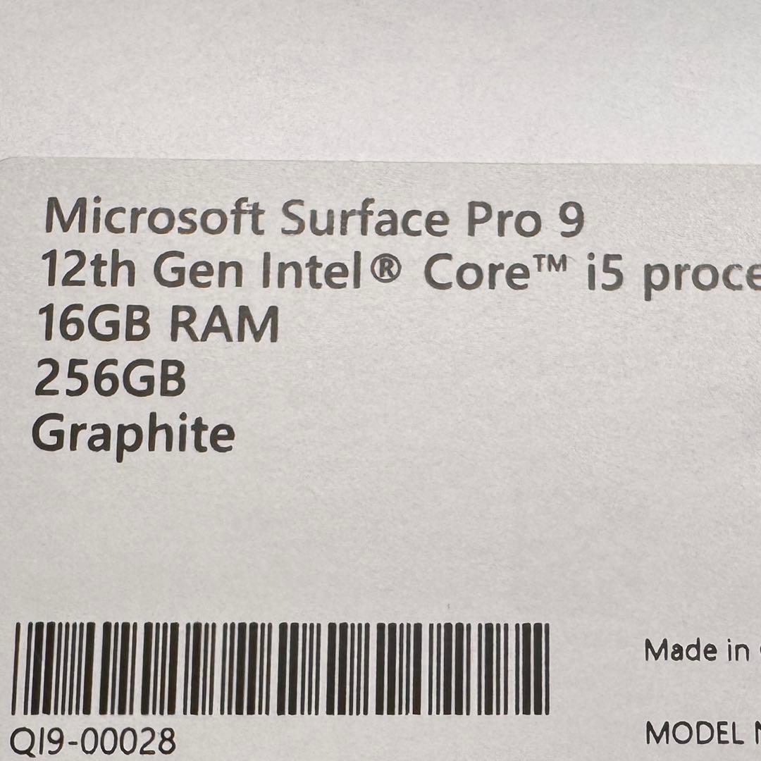 【美品】Surface Pro9/12世代/i5/16/256/ブラック