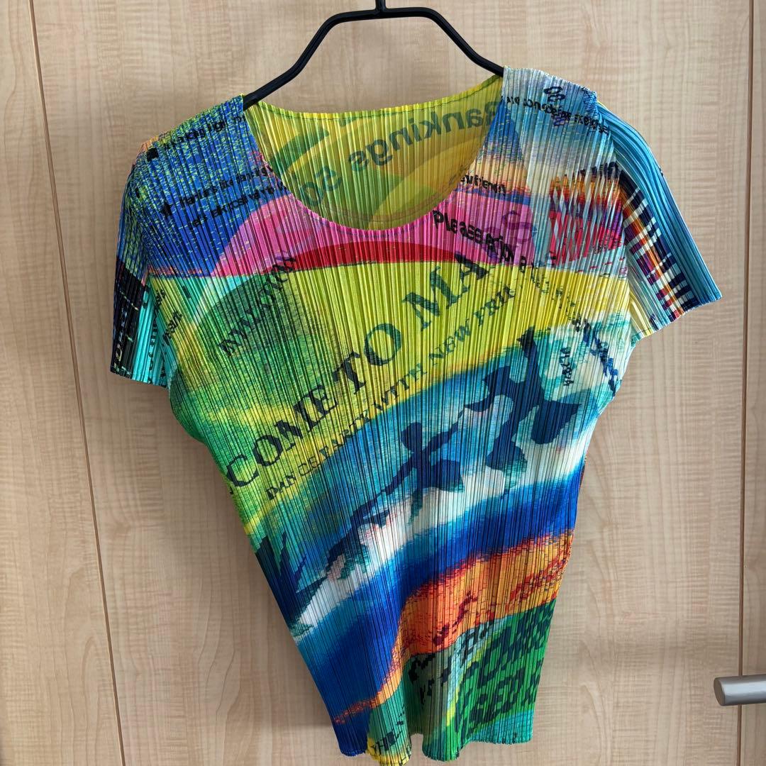 PLEATS PLEASE グラフィックプリント Tシャツ サイズ3