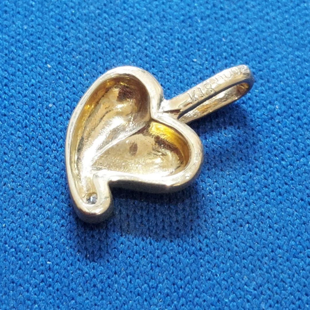 K18YG リーフ モチーフ ダイヤモンド ペンダント