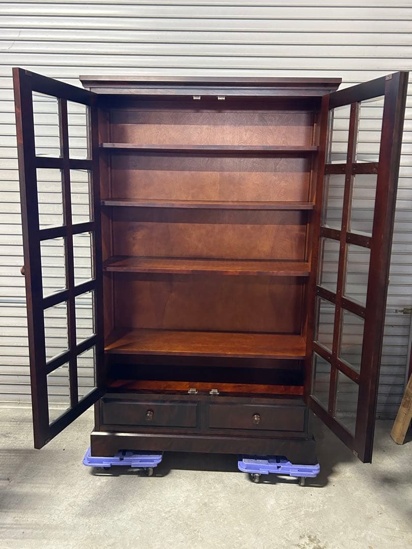 ☆GA234【中古品】 北海道民芸 家具 書棚　幅108cm