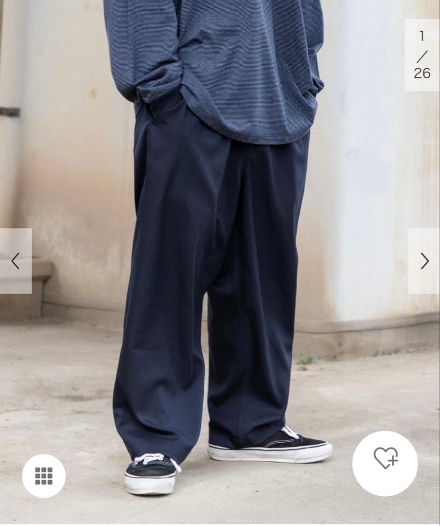 DAD EASY WIDE PANTS ダークネイビー サイズ2