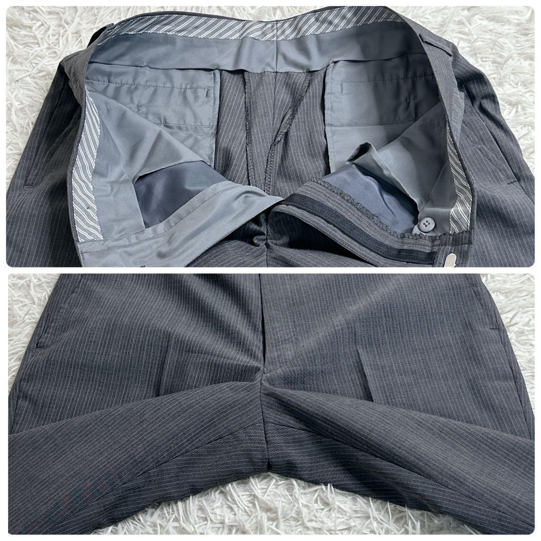 ✨未使用級✨　３P　２パンツ　WASHABLE　170　L　ストライプ　グレー
