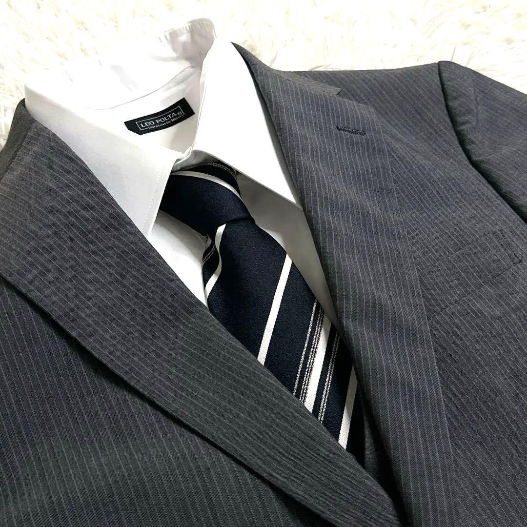 ✨未使用級✨　３P　２パンツ　WASHABLE　170　L　ストライプ　グレー