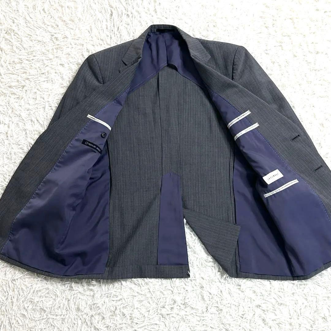 ✨未使用級✨　３P　２パンツ　WASHABLE　170　L　ストライプ　グレー