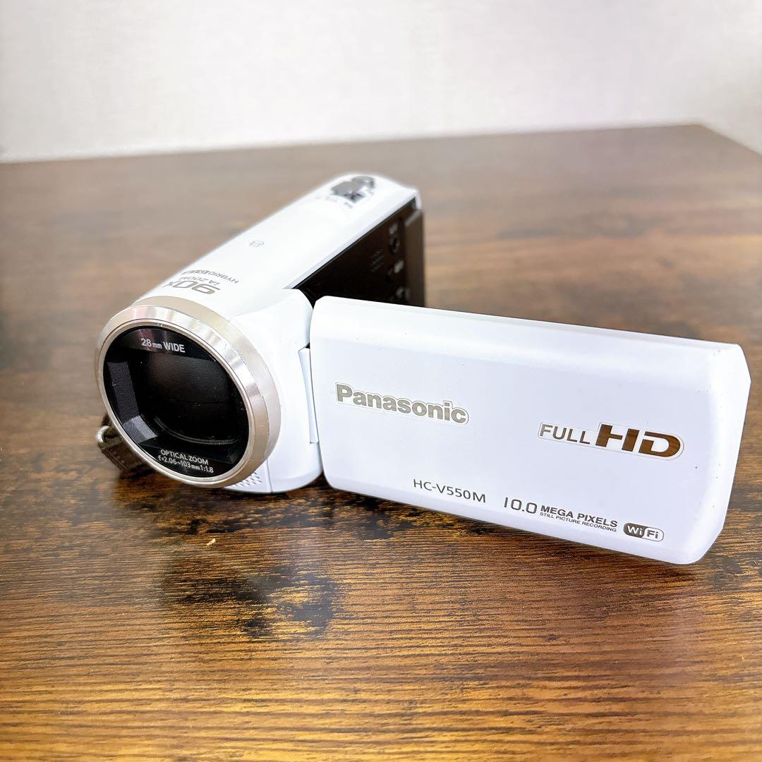 ＃【ジャンク品】Panasonic HC-V550M ビデオカメラ　ホワイト
