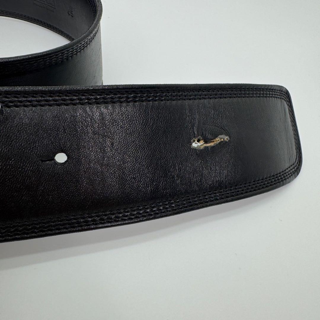 【美品☆激レア】ロエベ　ベルト　アナグラム　スタッズ　ゴールド金具　レザー　黒